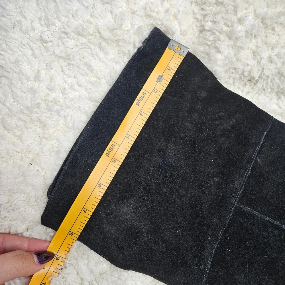 Club Monaco Andreea Black Suede Leather Over the Knee Boots sz‎ 39